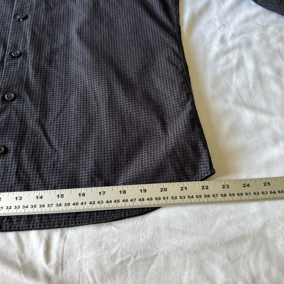 Lipson‎ Contemporary Long Sleeve Casual Dress Shirt Gray/Black Size L Flip Cuffs - Picture 15 of 16